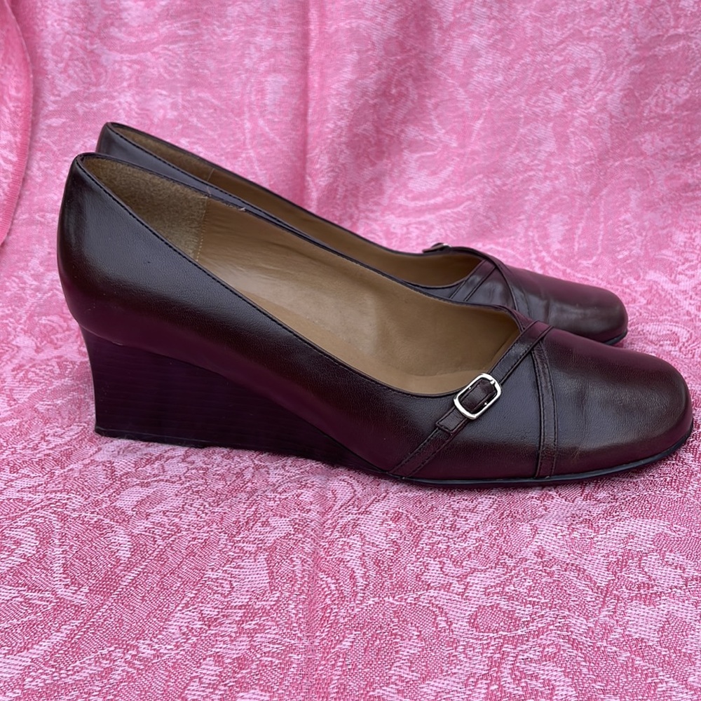 Naturalizer Portland Brown Leather wedges